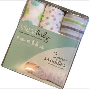 3 pack Muslin swaddles